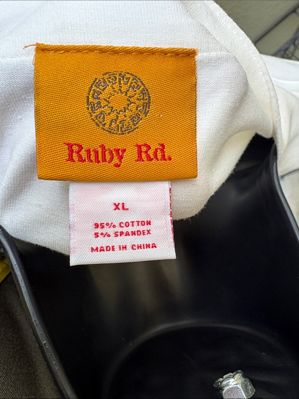 Ruby Rd. Top with Teal Beaded Neckline NWOT - Picture 5 of 8